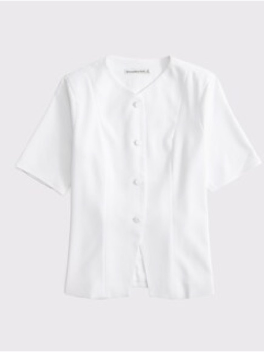 Abercrombie & Fitch Tailored White Short-Sleeve Button Down Vest - Picture 1 of 8